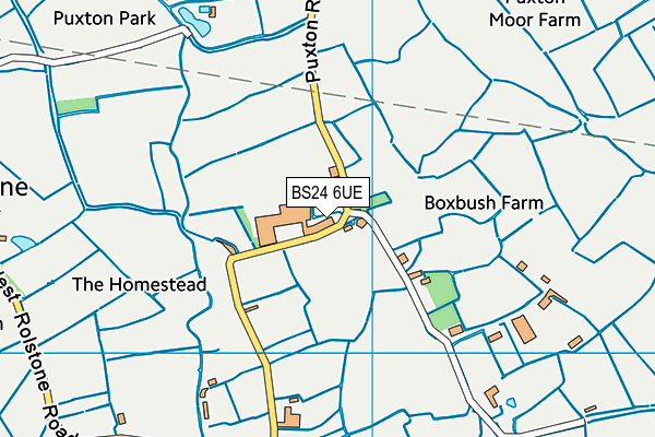 BS24 6UE map - OS VectorMap District (Ordnance Survey) BS24 6UE map - OS VectorMap District (Ordnance Survey)