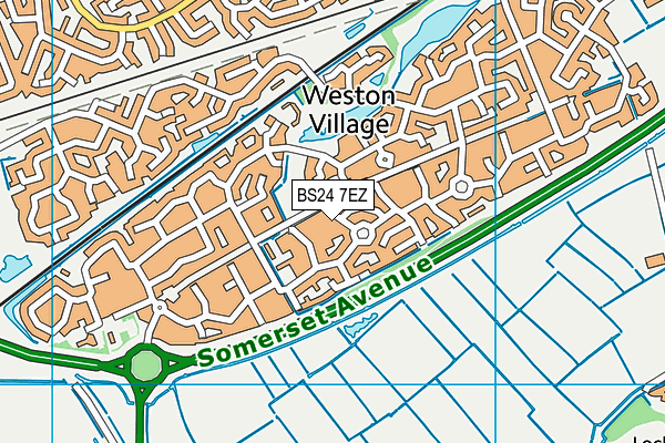 BS24 7EZ map - OS VectorMap District (Ordnance Survey) BS24 7EZ map - OS VectorMap District (Ordnance Survey)