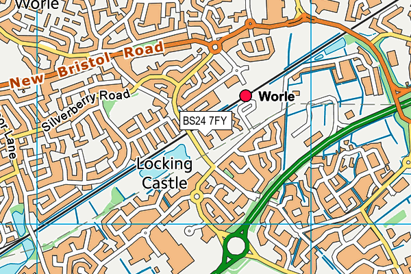 BS24 7FY map - OS VectorMap District (Ordnance Survey) BS24 7FY map - OS VectorMap District (Ordnance Survey)