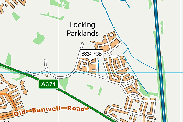 BS24 7GB map - OS VectorMap District (Ordnance Survey)