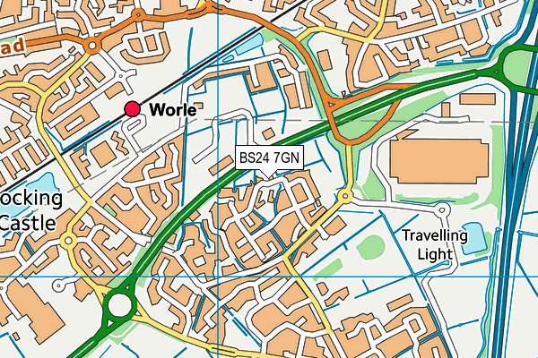 BS24 7GN map - OS VectorMap District (Ordnance Survey) BS24 7GN map - OS VectorMap District (Ordnance Survey)