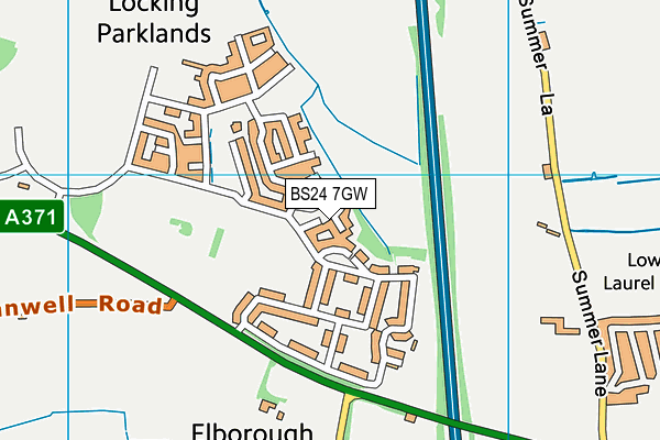 BS24 7GW map - OS VectorMap District (Ordnance Survey) BS24 7GW map - OS VectorMap District (Ordnance Survey)