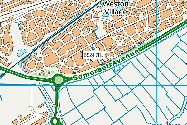BS24 7HJ map - OS VectorMap District (Ordnance Survey) BS24 7HJ map - OS VectorMap District (Ordnance Survey)