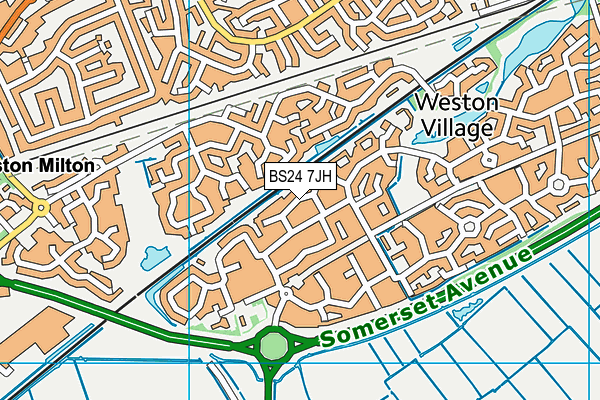 BS24 7JH map - OS VectorMap District (Ordnance Survey) BS24 7JH map - OS VectorMap District (Ordnance Survey)