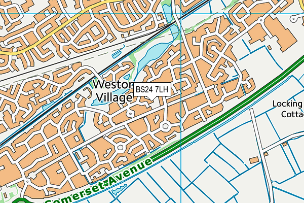 BS24 7LH map - OS VectorMap District (Ordnance Survey) BS24 7LH map - OS VectorMap District (Ordnance Survey)
