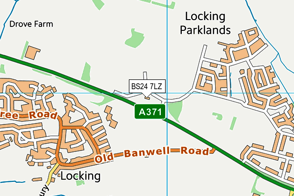 BS24 7LZ map - OS VectorMap District (Ordnance Survey) BS24 7LZ map - OS VectorMap District (Ordnance Survey)