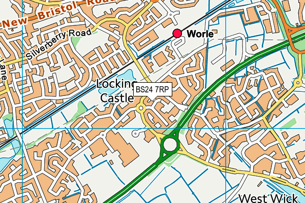BS24 7RP map - OS VectorMap District (Ordnance Survey) BS24 7RP map - OS VectorMap District (Ordnance Survey)