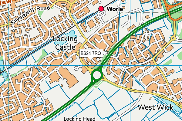 BS24 7RQ map - OS VectorMap District (Ordnance Survey) BS24 7RQ map - OS VectorMap District (Ordnance Survey)