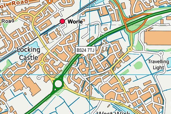 BS24 7TJ map - OS VectorMap District (Ordnance Survey) BS24 7TJ map - OS VectorMap District (Ordnance Survey)