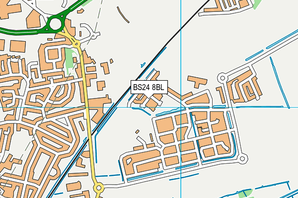 BS24 8BL map - OS VectorMap District (Ordnance Survey) BS24 8BL map - OS VectorMap District (Ordnance Survey)