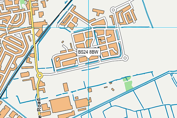BS24 8BW map - OS VectorMap District (Ordnance Survey) BS24 8BW map - OS VectorMap District (Ordnance Survey)