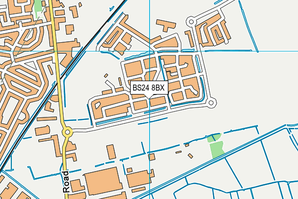 BS24 8BX map - OS VectorMap District (Ordnance Survey) BS24 8BX map - OS VectorMap District (Ordnance Survey)