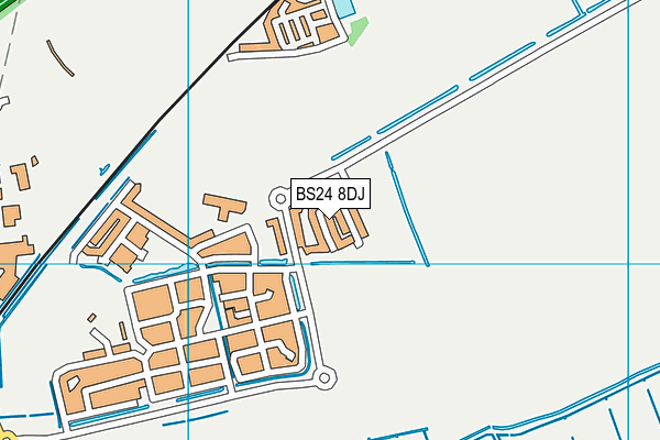BS24 8DJ map - OS VectorMap District (Ordnance Survey) BS24 8DJ map - OS VectorMap District (Ordnance Survey)