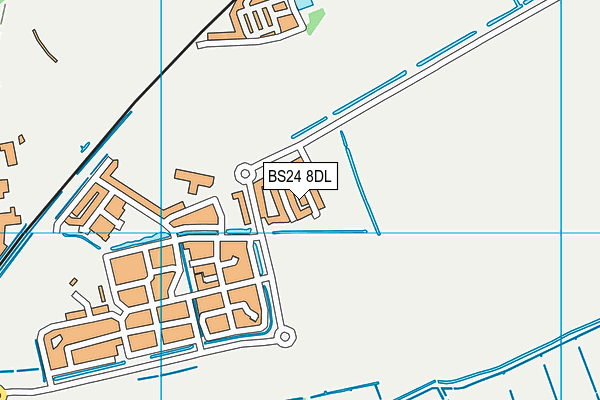 BS24 8DL map - OS VectorMap District (Ordnance Survey) BS24 8DL map - OS VectorMap District (Ordnance Survey)