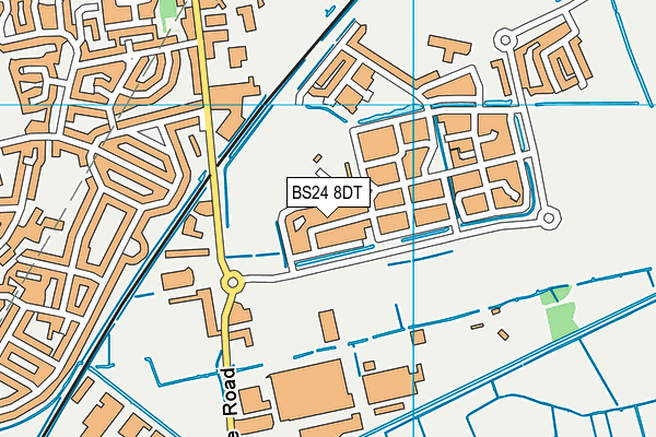BS24 8DT map - OS VectorMap District (Ordnance Survey) BS24 8DT map - OS VectorMap District (Ordnance Survey)