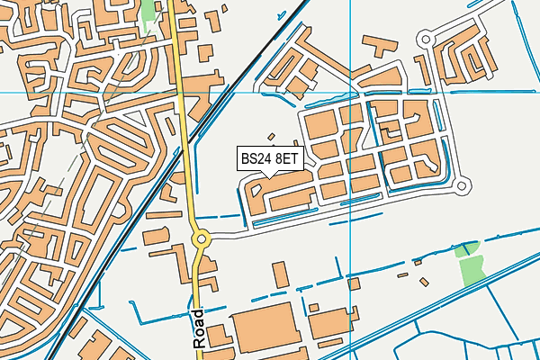 BS24 8ET map - OS VectorMap District (Ordnance Survey) BS24 8ET map - OS VectorMap District (Ordnance Survey)