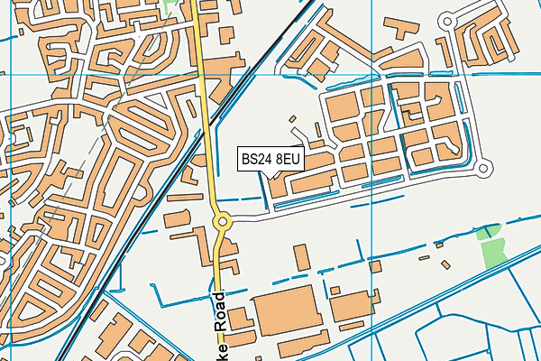 BS24 8EU map - OS VectorMap District (Ordnance Survey) BS24 8EU map - OS VectorMap District (Ordnance Survey)