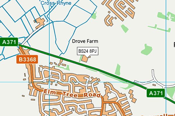 BS24 8PJ map - OS VectorMap District (Ordnance Survey) BS24 8PJ map - OS VectorMap District (Ordnance Survey)