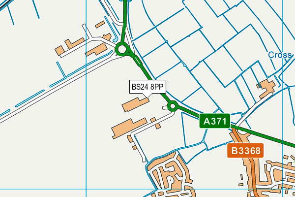 BS24 8PP map - OS VectorMap District (Ordnance Survey) BS24 8PP map - OS VectorMap District (Ordnance Survey)