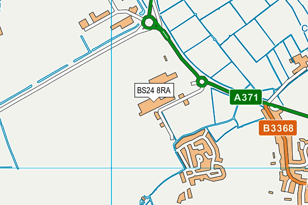 BS24 8RA map - OS VectorMap District (Ordnance Survey) BS24 8RA map - OS VectorMap District (Ordnance Survey)