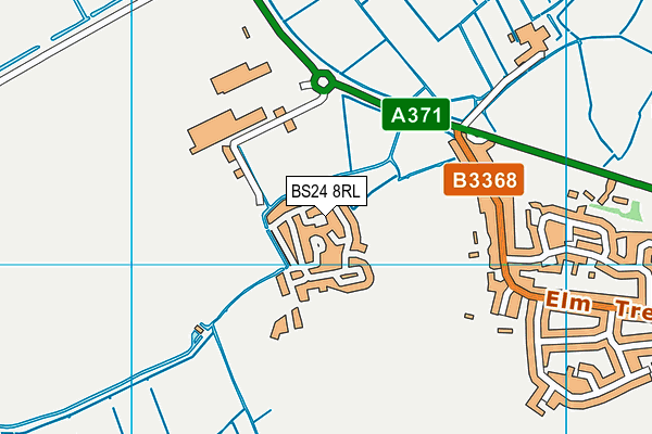 BS24 8RL map - OS VectorMap District (Ordnance Survey) BS24 8RL map - OS VectorMap District (Ordnance Survey)