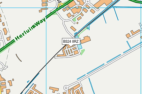 BS24 8RZ map - OS VectorMap District (Ordnance Survey) BS24 8RZ map - OS VectorMap District (Ordnance Survey)