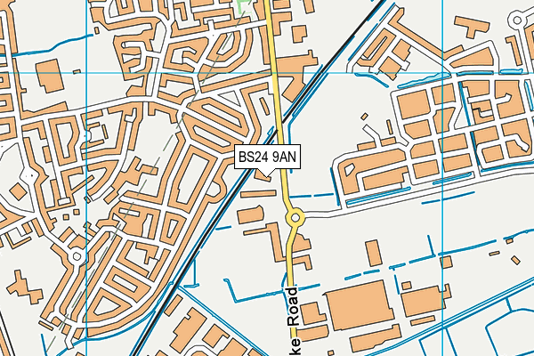 BS24 9AN map - OS VectorMap District (Ordnance Survey) BS24 9AN map - OS VectorMap District (Ordnance Survey)