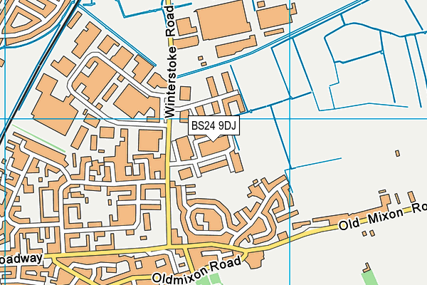 BS24 9DJ map - OS VectorMap District (Ordnance Survey) BS24 9DJ map - OS VectorMap District (Ordnance Survey)