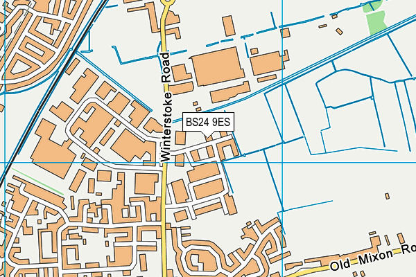 BS24 9ES map - OS VectorMap District (Ordnance Survey) BS24 9ES map - OS VectorMap District (Ordnance Survey)