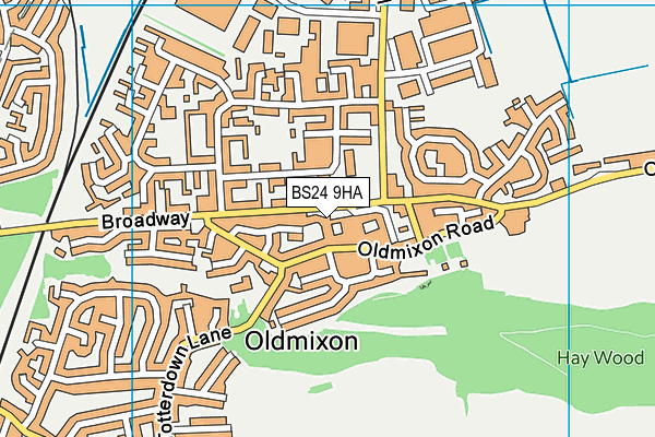 BS24 9HA map - OS VectorMap District (Ordnance Survey) BS24 9HA map - OS VectorMap District (Ordnance Survey)