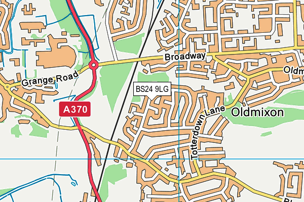 BS24 9LG map - OS VectorMap District (Ordnance Survey) BS24 9LG map - OS VectorMap District (Ordnance Survey)