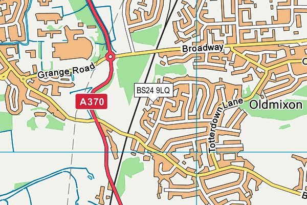 BS24 9LQ map - OS VectorMap District (Ordnance Survey) BS24 9LQ map - OS VectorMap District (Ordnance Survey)