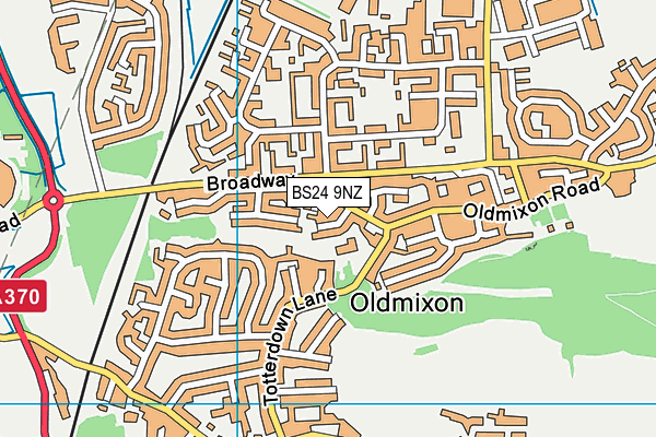 BS24 9NZ map - OS VectorMap District (Ordnance Survey) BS24 9NZ map - OS VectorMap District (Ordnance Survey)