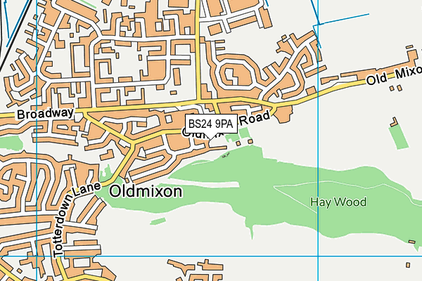 BS24 9PA map - OS VectorMap District (Ordnance Survey) BS24 9PA map - OS VectorMap District (Ordnance Survey)
