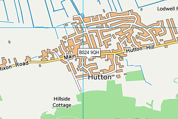 BS24 9QH map - OS VectorMap District (Ordnance Survey) BS24 9QH map - OS VectorMap District (Ordnance Survey)