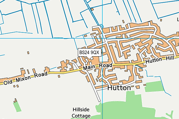 BS24 9QX map - OS VectorMap District (Ordnance Survey)