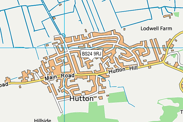 BS24 9RJ map - OS VectorMap District (Ordnance Survey)