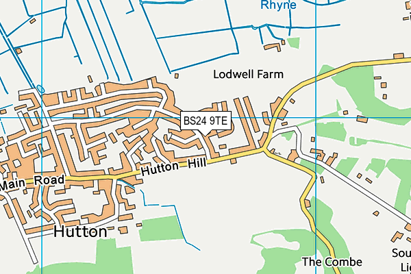 BS24 9TE map - OS VectorMap District (Ordnance Survey)