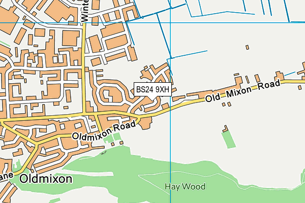 BS24 9XH map - OS VectorMap District (Ordnance Survey) BS24 9XH map - OS VectorMap District (Ordnance Survey)