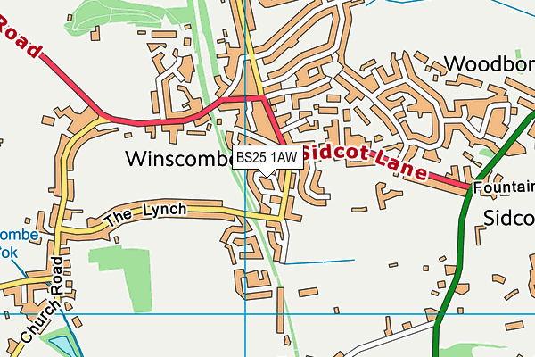 BS25 1AW map - OS VectorMap District (Ordnance Survey) BS25 1AW map - OS VectorMap District (Ordnance Survey)