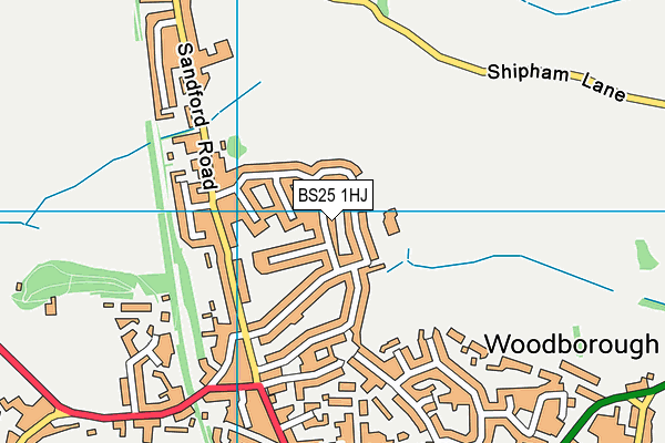 BS25 1HJ map - OS VectorMap District (Ordnance Survey) BS25 1HJ map - OS VectorMap District (Ordnance Survey)