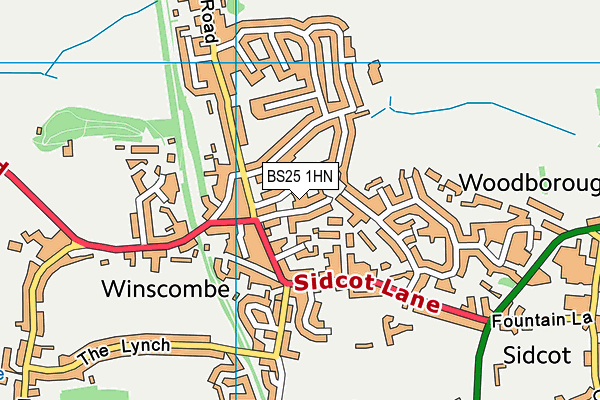 BS25 1HN map - OS VectorMap District (Ordnance Survey) BS25 1HN map - OS VectorMap District (Ordnance Survey)
