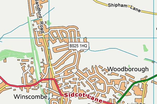 BS25 1HQ map - OS VectorMap District (Ordnance Survey) BS25 1HQ map - OS VectorMap District (Ordnance Survey)
