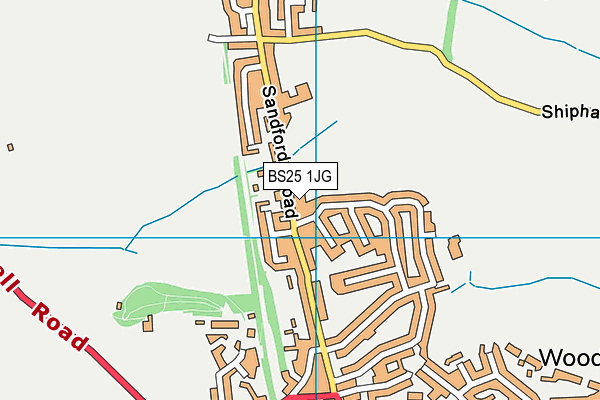 BS25 1JG map - OS VectorMap District (Ordnance Survey) BS25 1JG map - OS VectorMap District (Ordnance Survey)