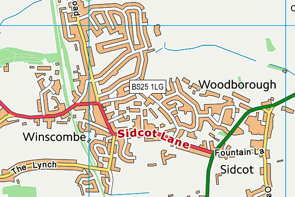 BS25 1LG map - OS VectorMap District (Ordnance Survey) BS25 1LG map - OS VectorMap District (Ordnance Survey)