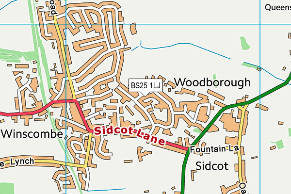 BS25 1LJ map - OS VectorMap District (Ordnance Survey) BS25 1LJ map - OS VectorMap District (Ordnance Survey)