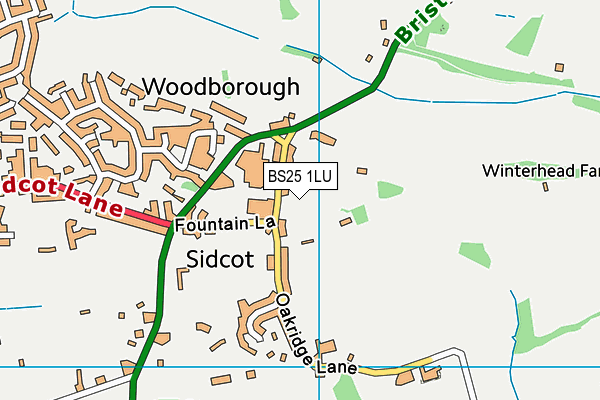 BS25 1LU map - OS VectorMap District (Ordnance Survey) BS25 1LU map - OS VectorMap District (Ordnance Survey)