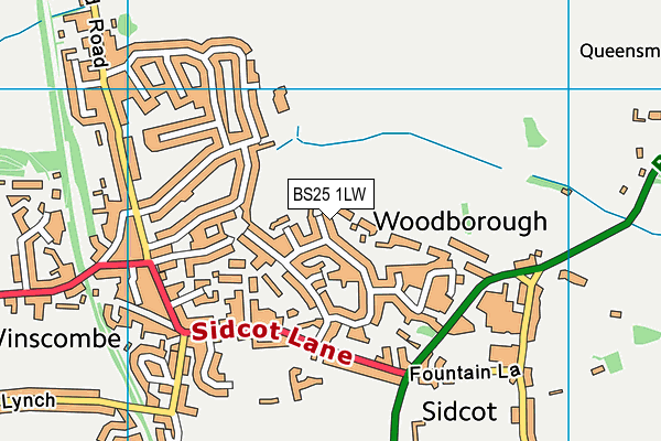 BS25 1LW map - OS VectorMap District (Ordnance Survey) BS25 1LW map - OS VectorMap District (Ordnance Survey)