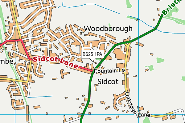 BS25 1PA map - OS VectorMap District (Ordnance Survey) BS25 1PA map - OS VectorMap District (Ordnance Survey)