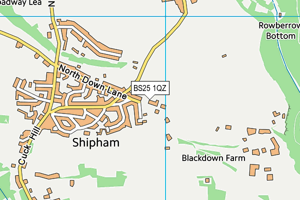 BS25 1QZ map - OS VectorMap District (Ordnance Survey) BS25 1QZ map - OS VectorMap District (Ordnance Survey)